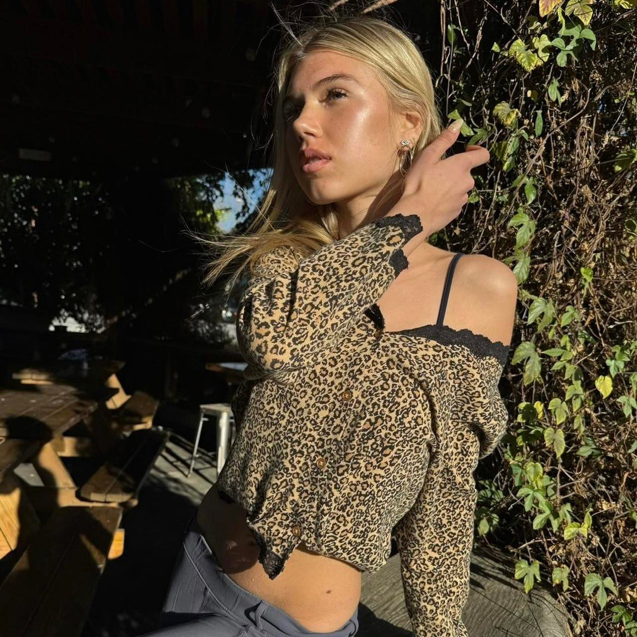 Vintage 90’s Victoria’s Secret leopard long sleeve top