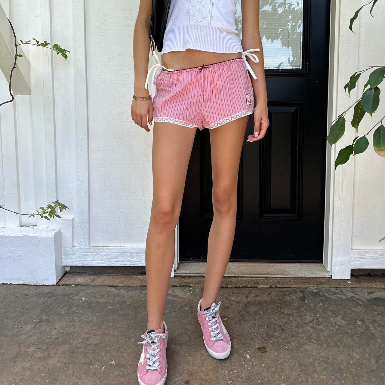 Vintage 2000’s Victoria’s Secret rare pink striped shorts