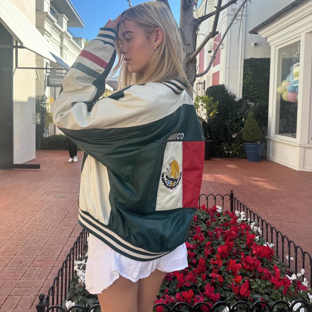 Vintage Mexico faux leather jacket