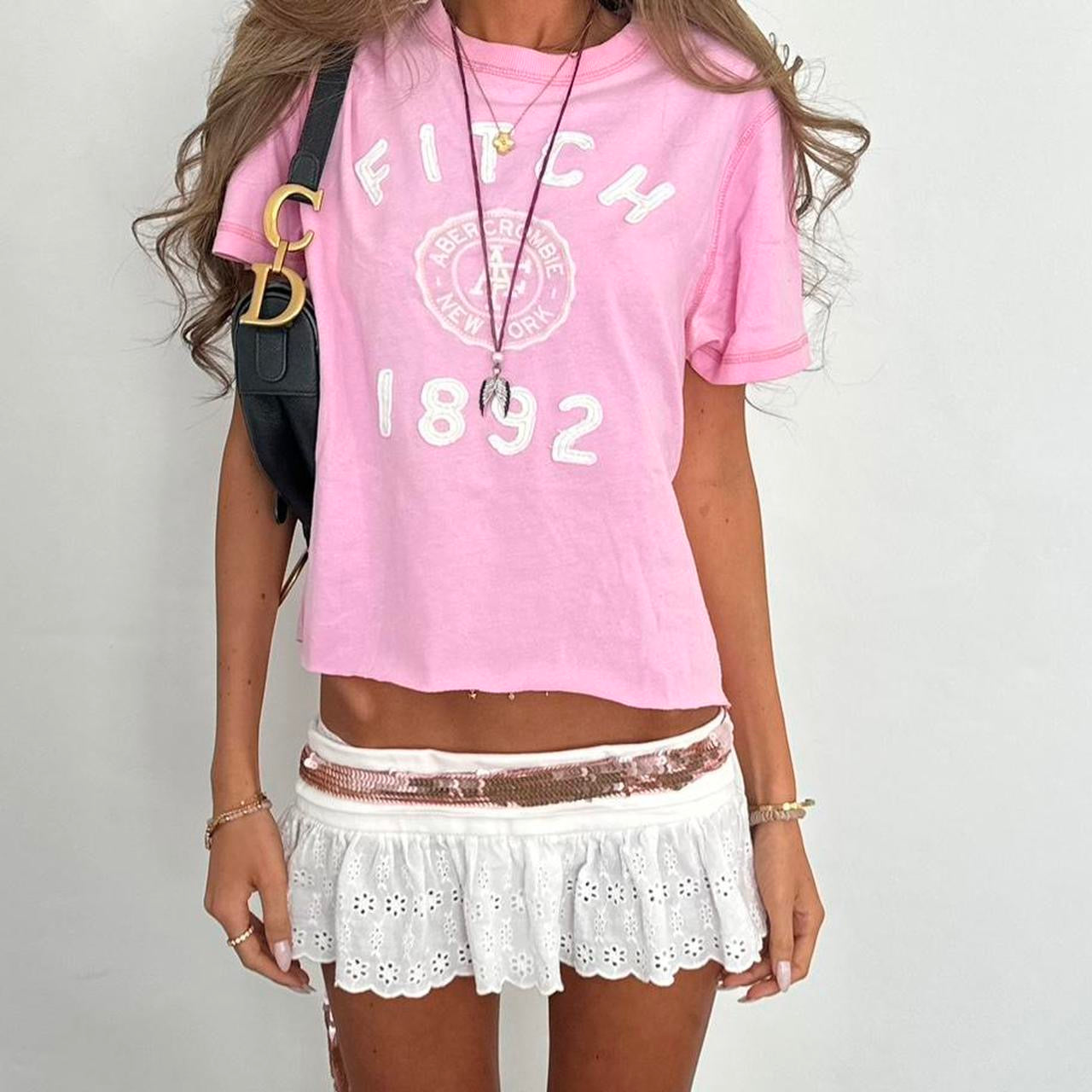 Vintage Abercrombie & Fitch pink baby tee