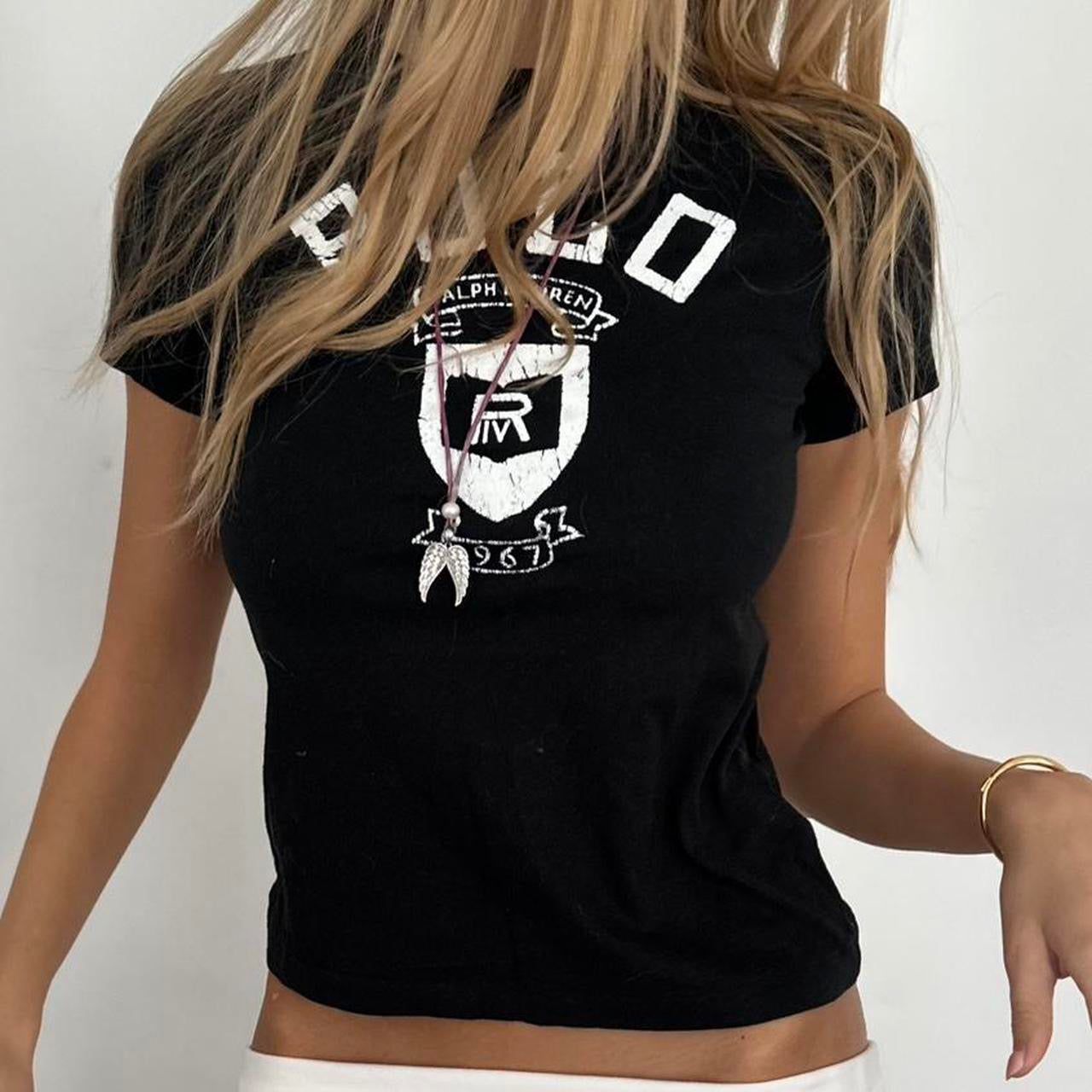 Vintage Ralph Lauren black baby tee