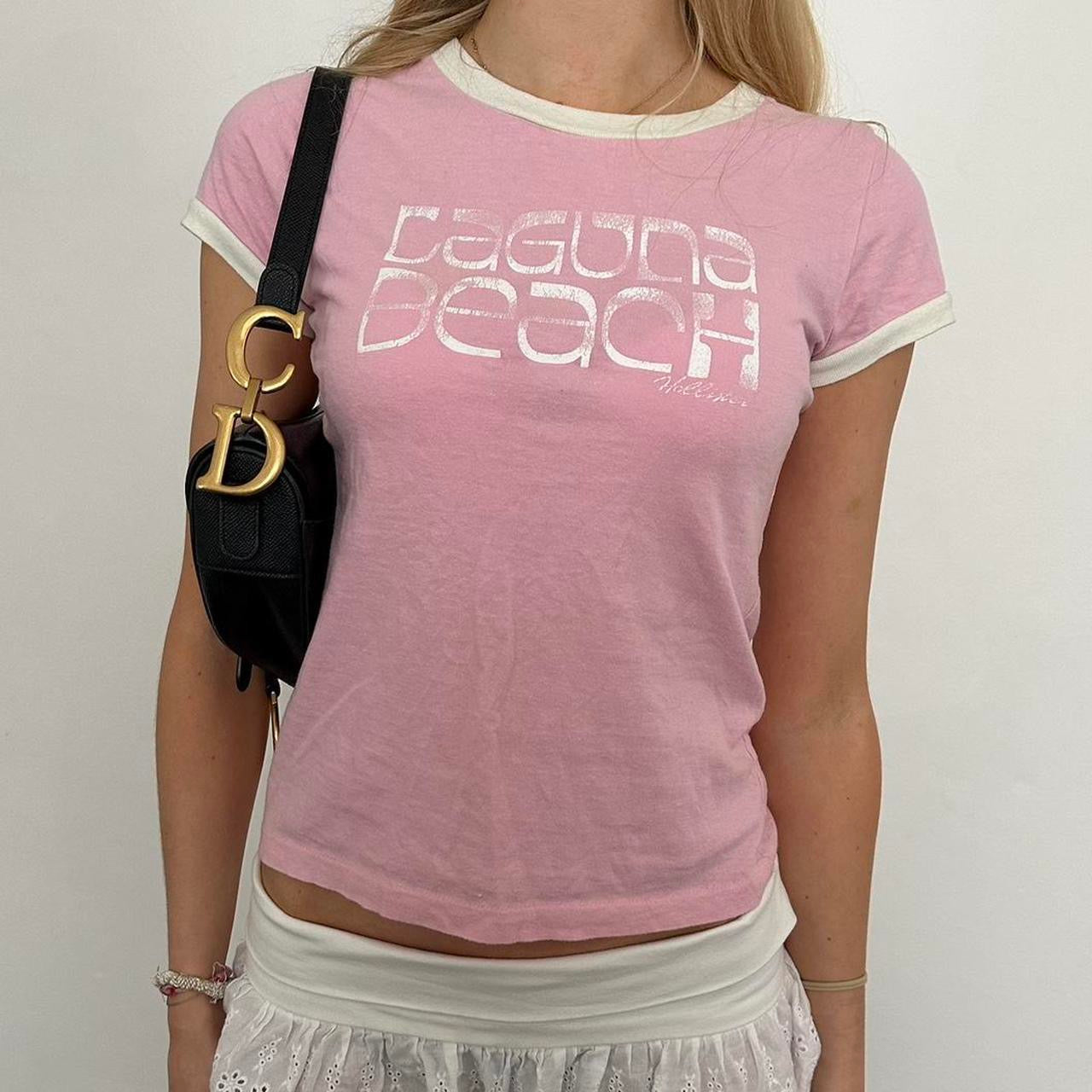 Vintage Laguna Beach pink baby tee