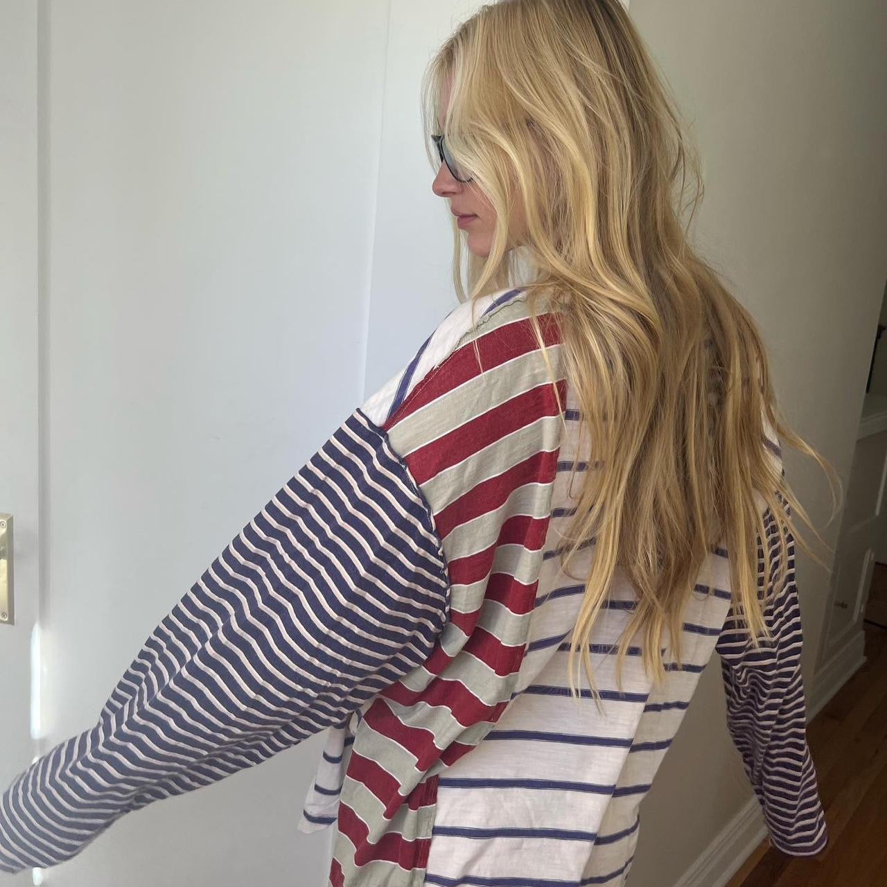 Vintage Free People patchwork relaxed fit top
