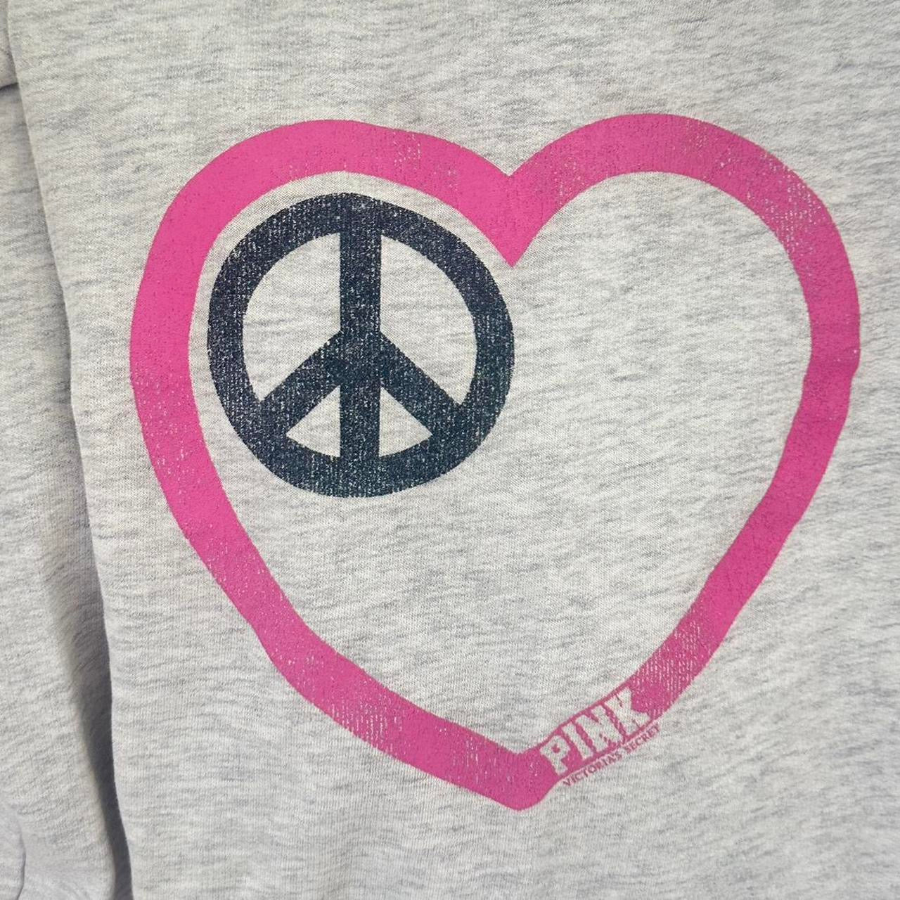 Vintage 2000’s Victorias Secret peace heart grey sweatpants