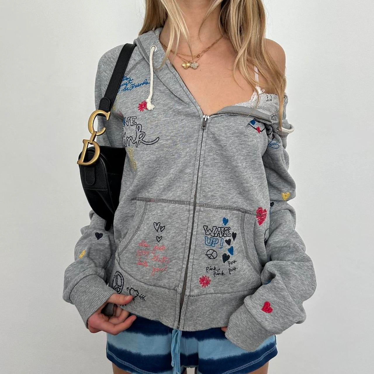 Vintage VS Pink grey hoodie