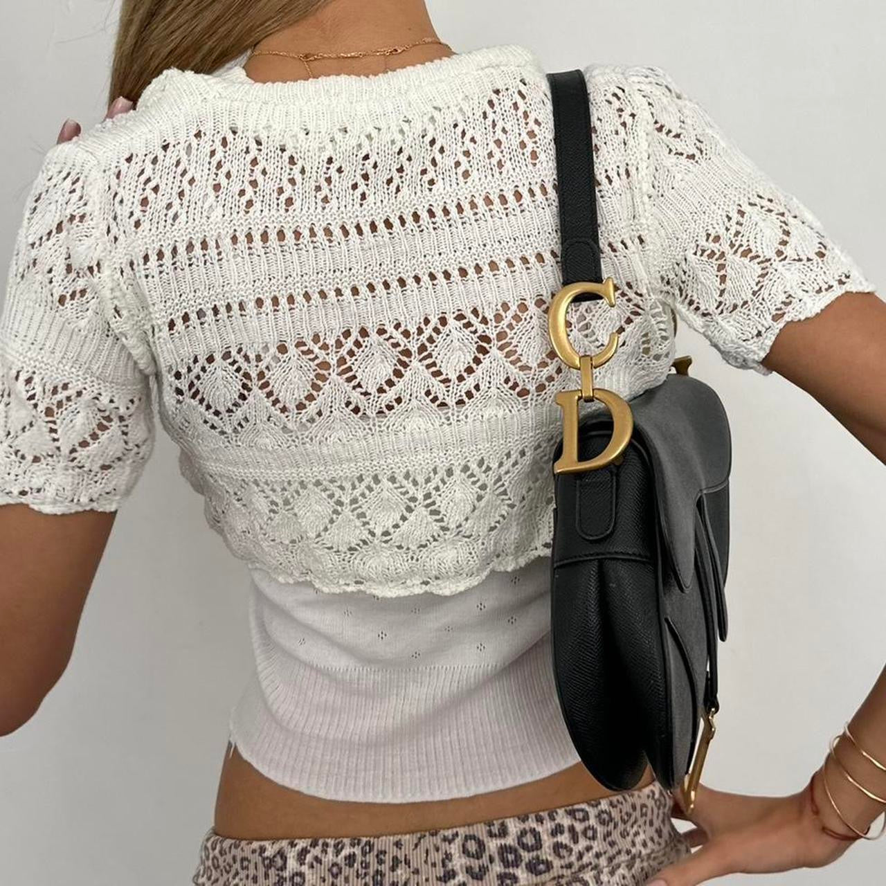 Vintage crochet layering top