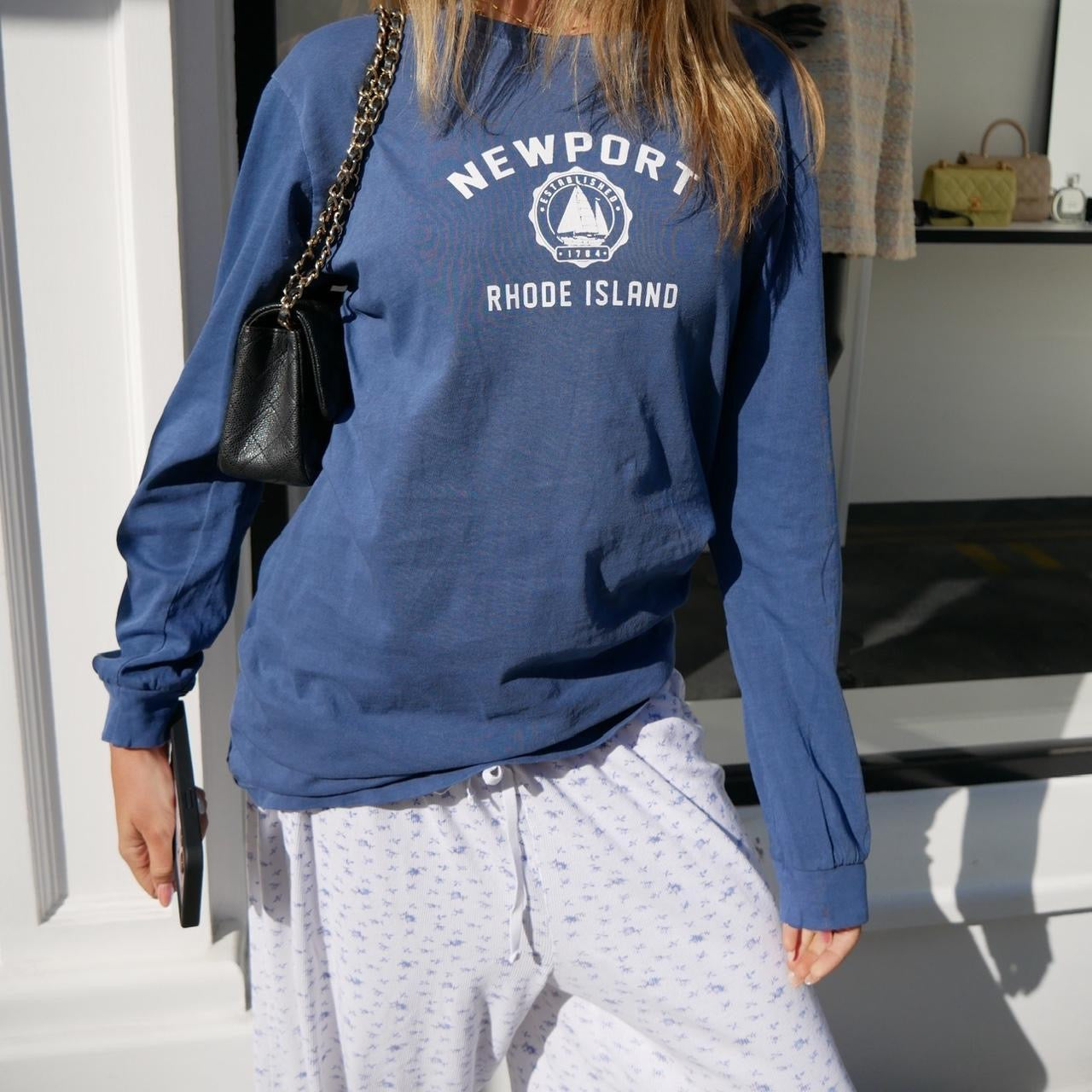 Vintage 90’s Ralph Lauren blue floral pants