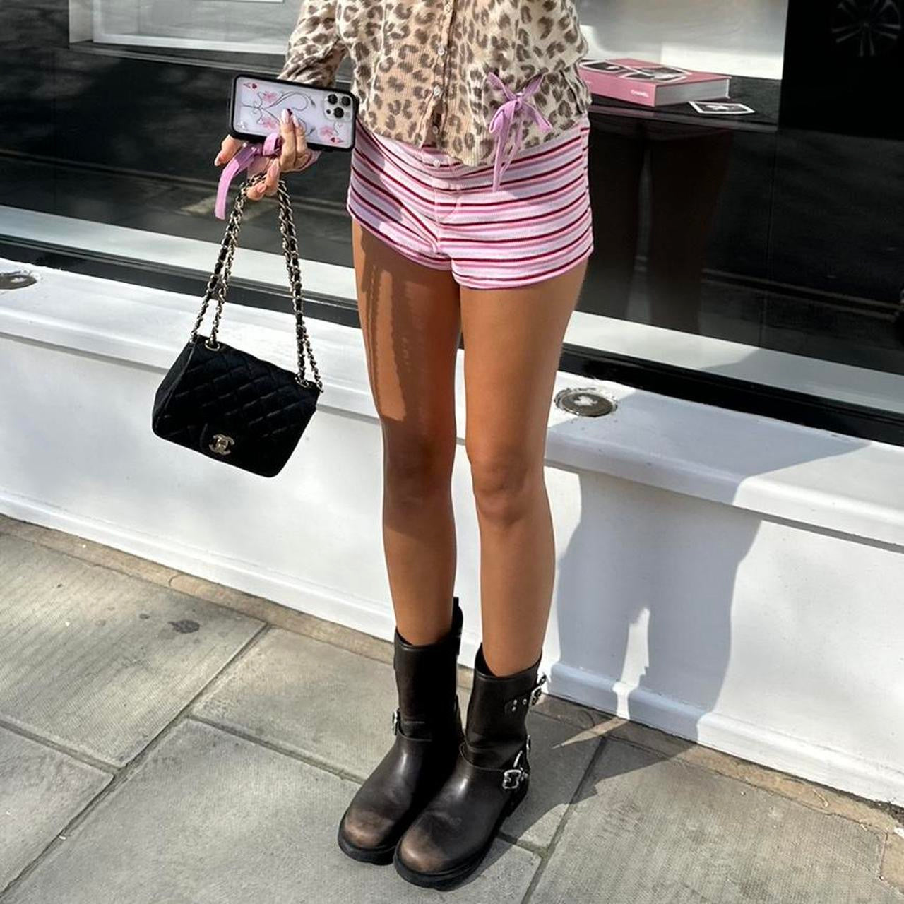 Vintage 90’s Victoria’s Secret pink striped shorts