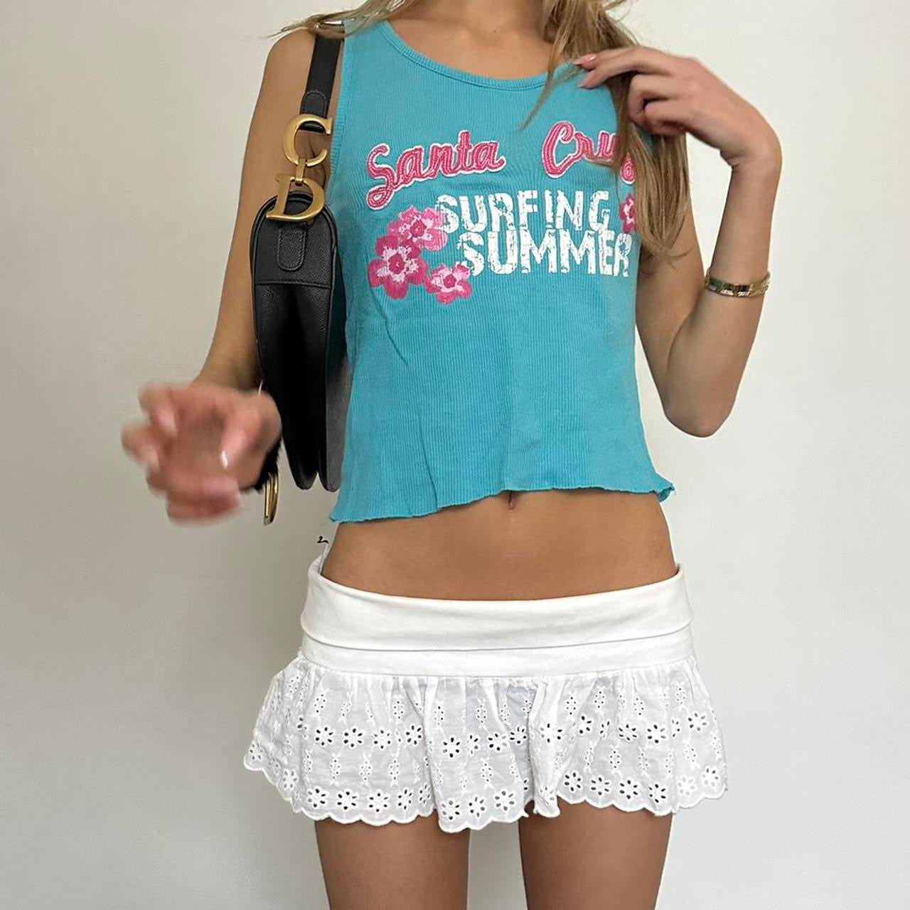 Vintage 2000ās Santa Cruz Surfing Summer blue tank top