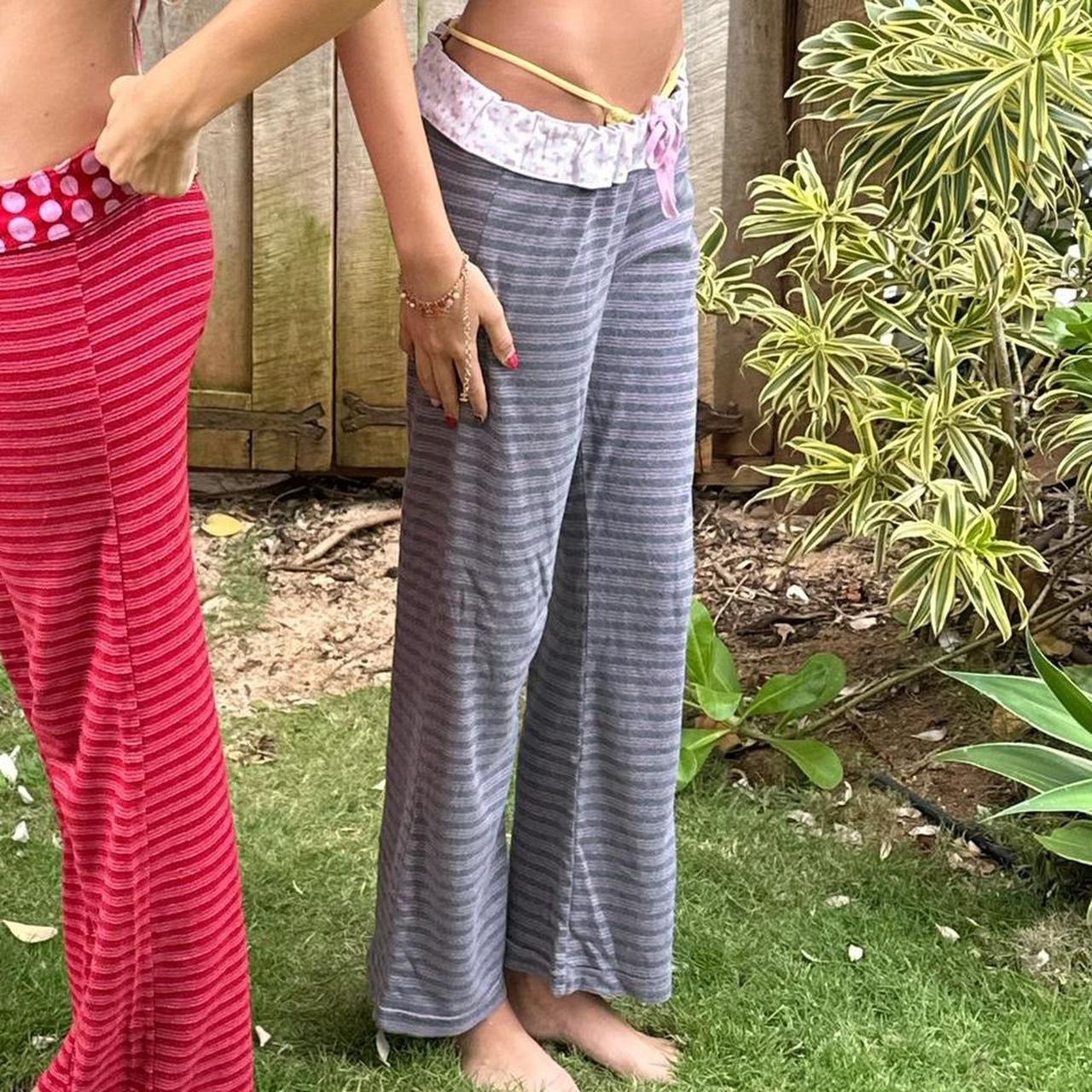 Vintage 2000’s Victoria’s Secret rare grey striped pants