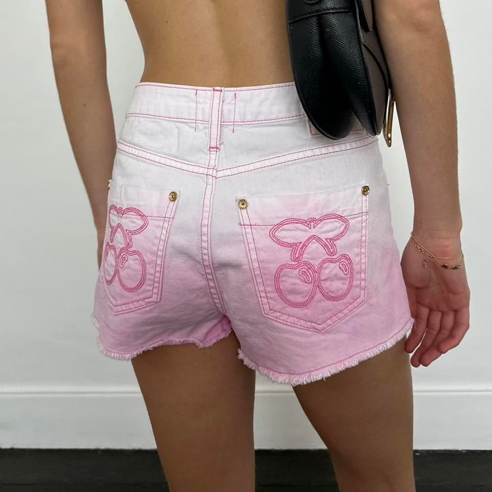 Vintage pink cherry shorts