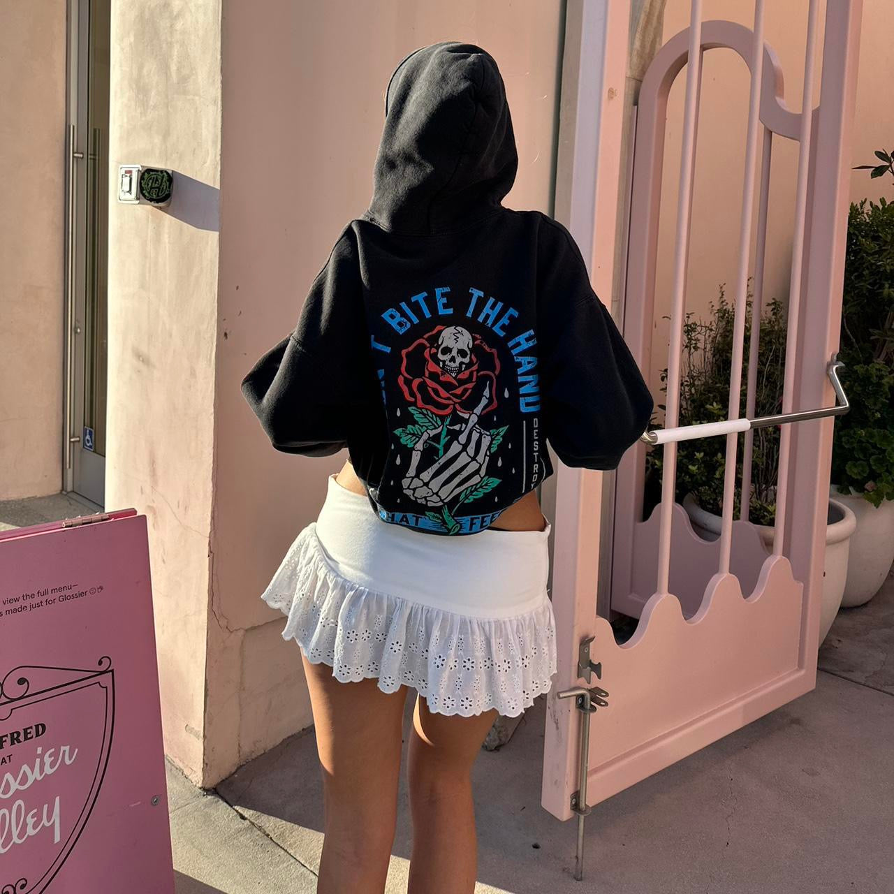 Vintage graphic black grunge skater hoodie π€