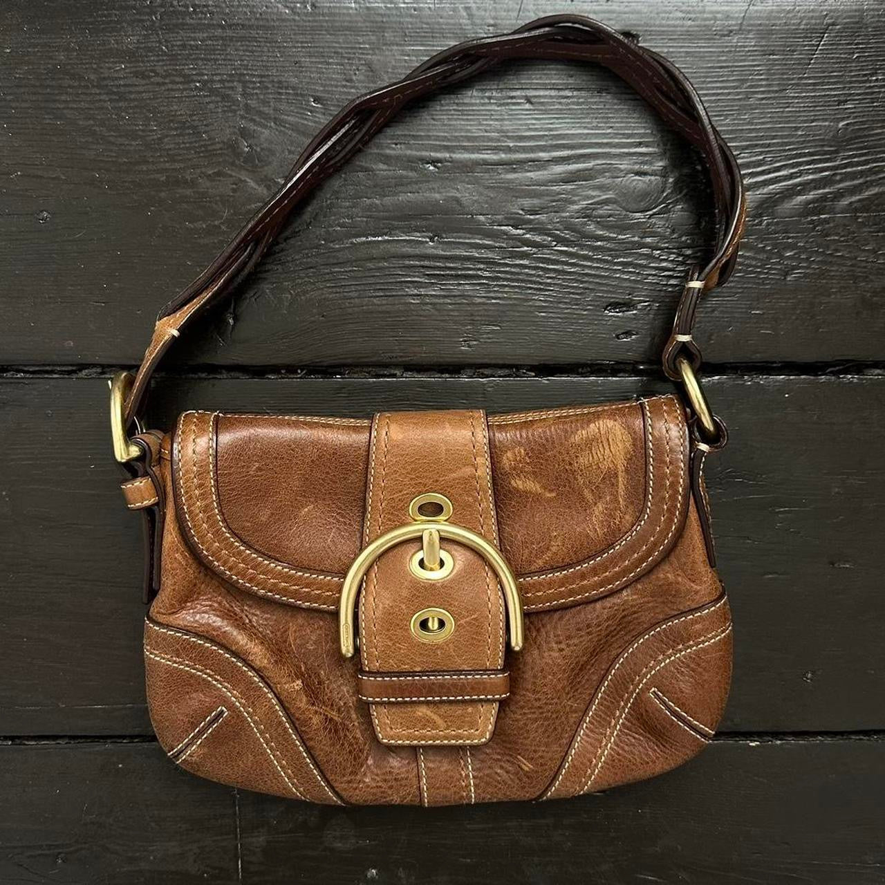 Vintage 90’s Coach brown leather bag