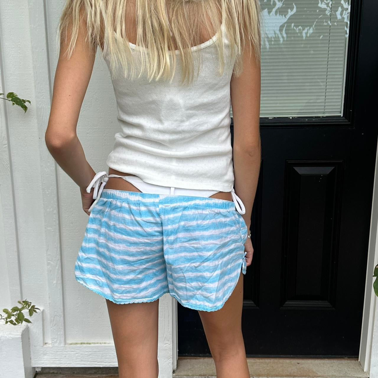 Vintage 2000’s blue striped shorts