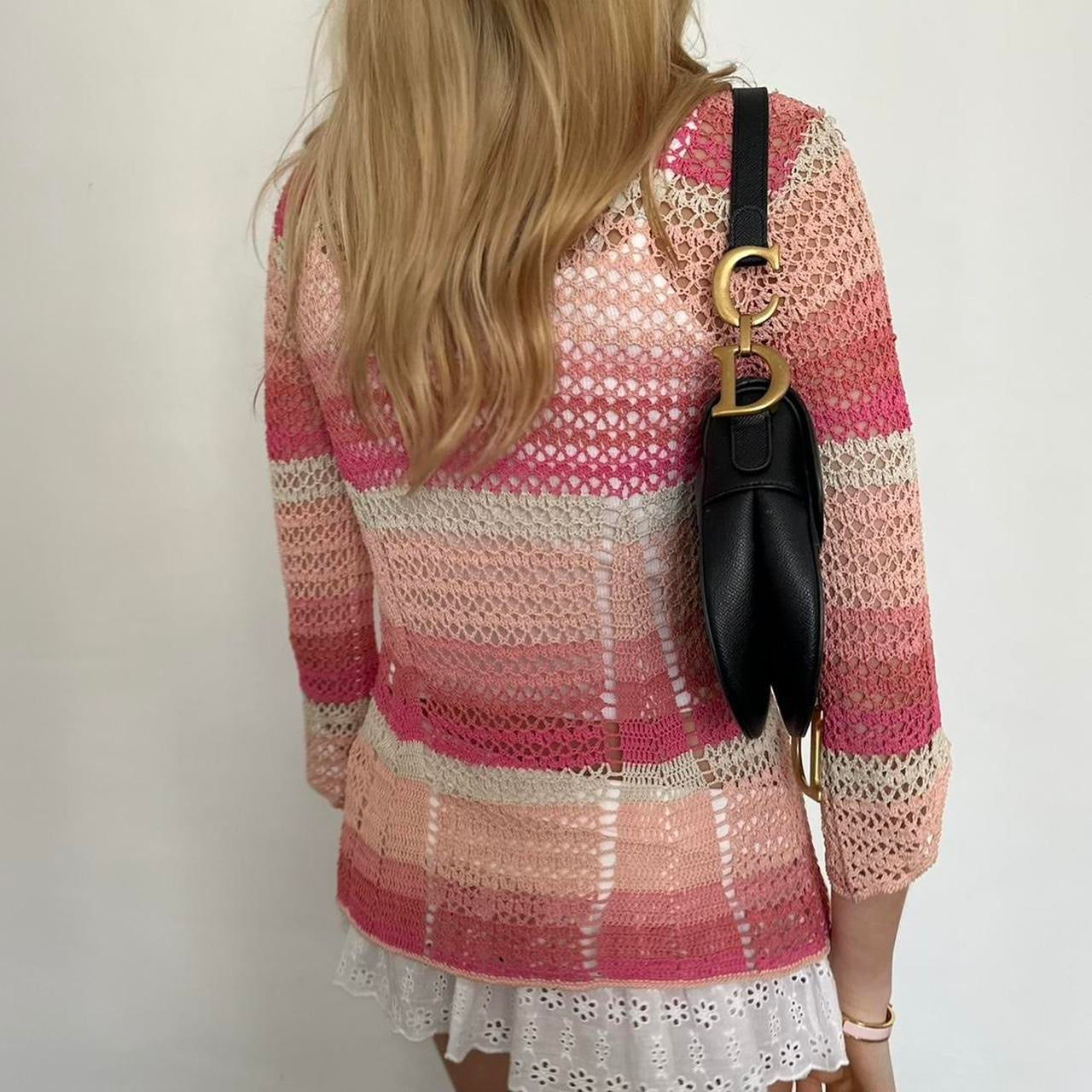 Vintage 90’s multicoloured tie up long sleeve cardigan top