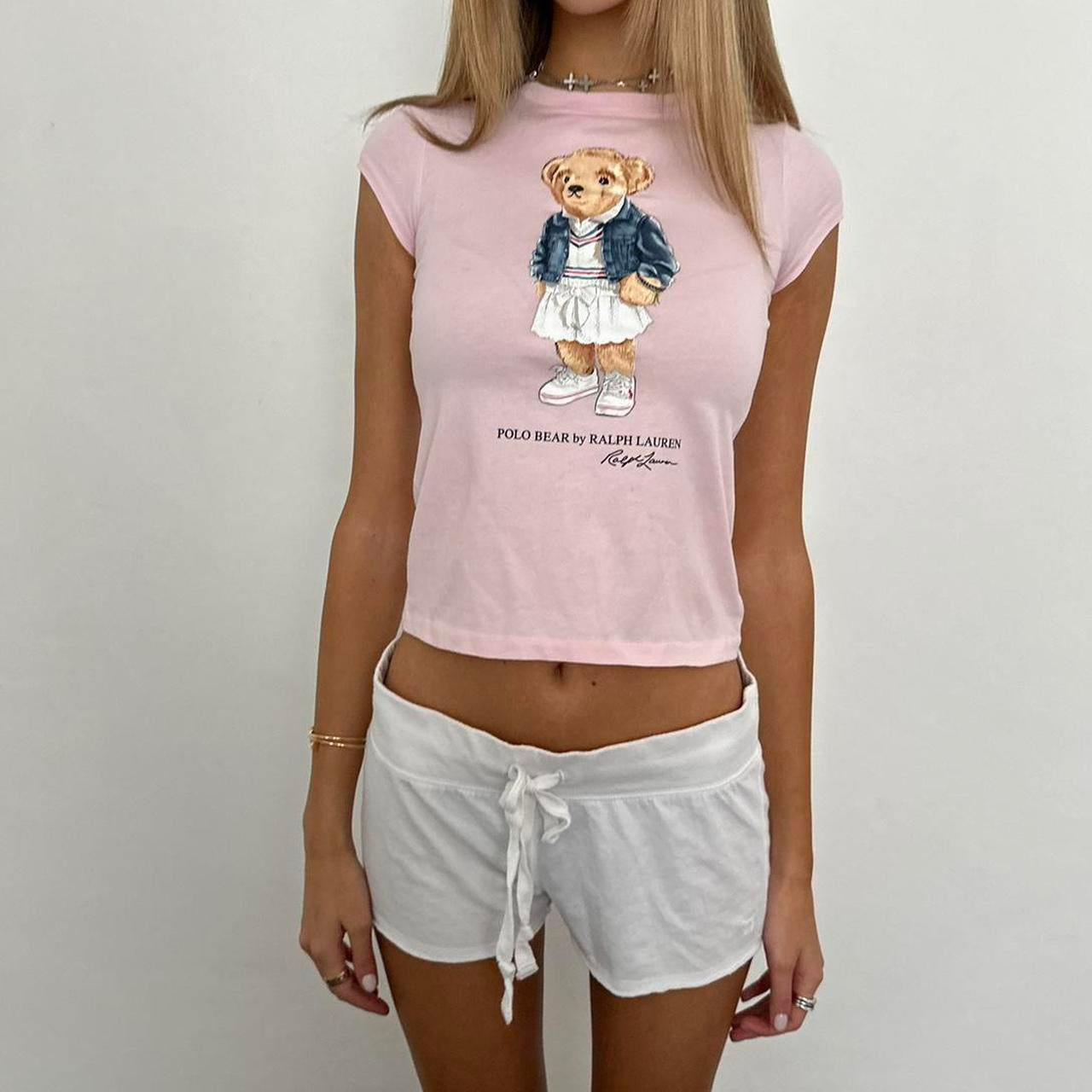 Vintage pink Ralph Lauren bear baby tee