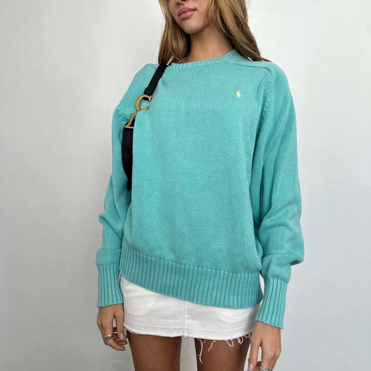 Vintage Ralph Lauren turquoise blue sweater