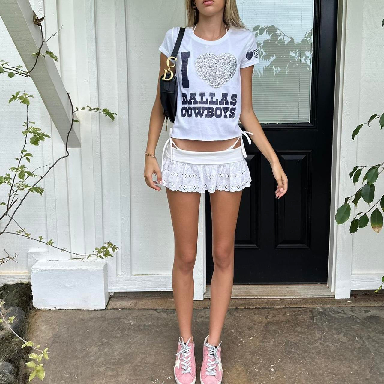 Vintage 2000’s Victoria’s Secret Dallas Cowboys baby tee ‘ I LOVE DALLAS COWBOYS’