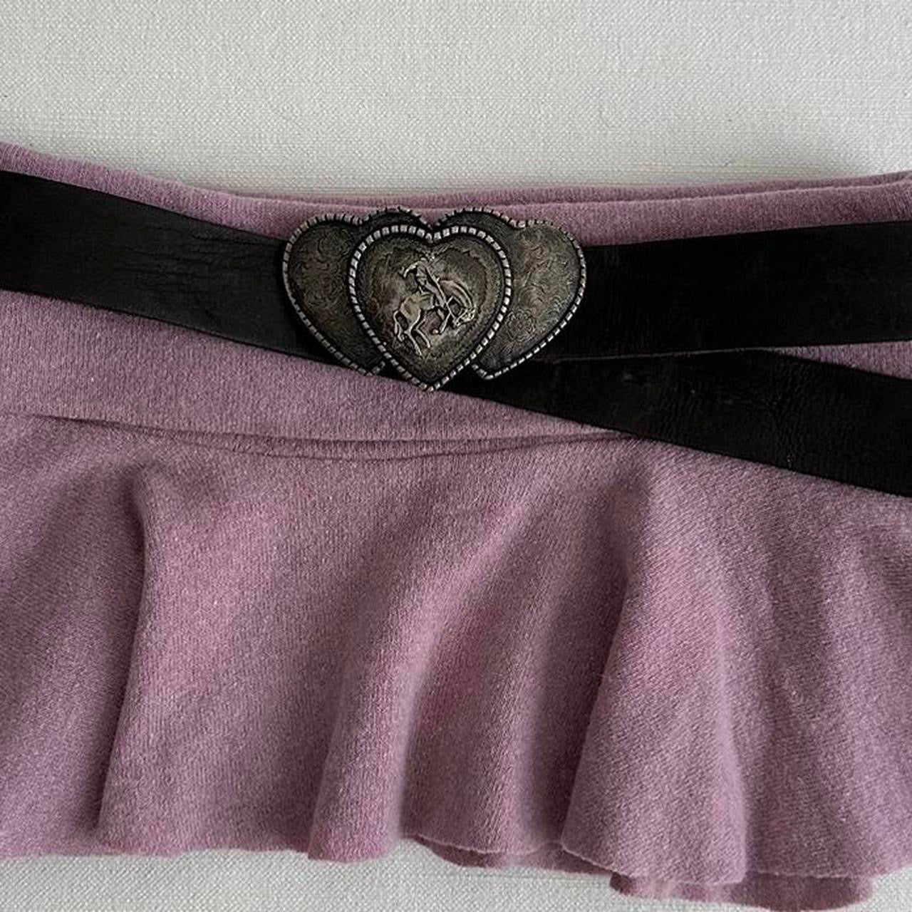 Vintage 90βs leather horse heart belt π