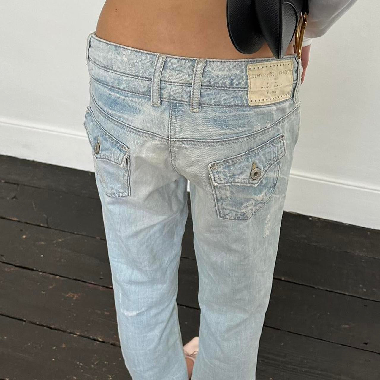 Vintage 2000’s blue distressed bootcut jeans