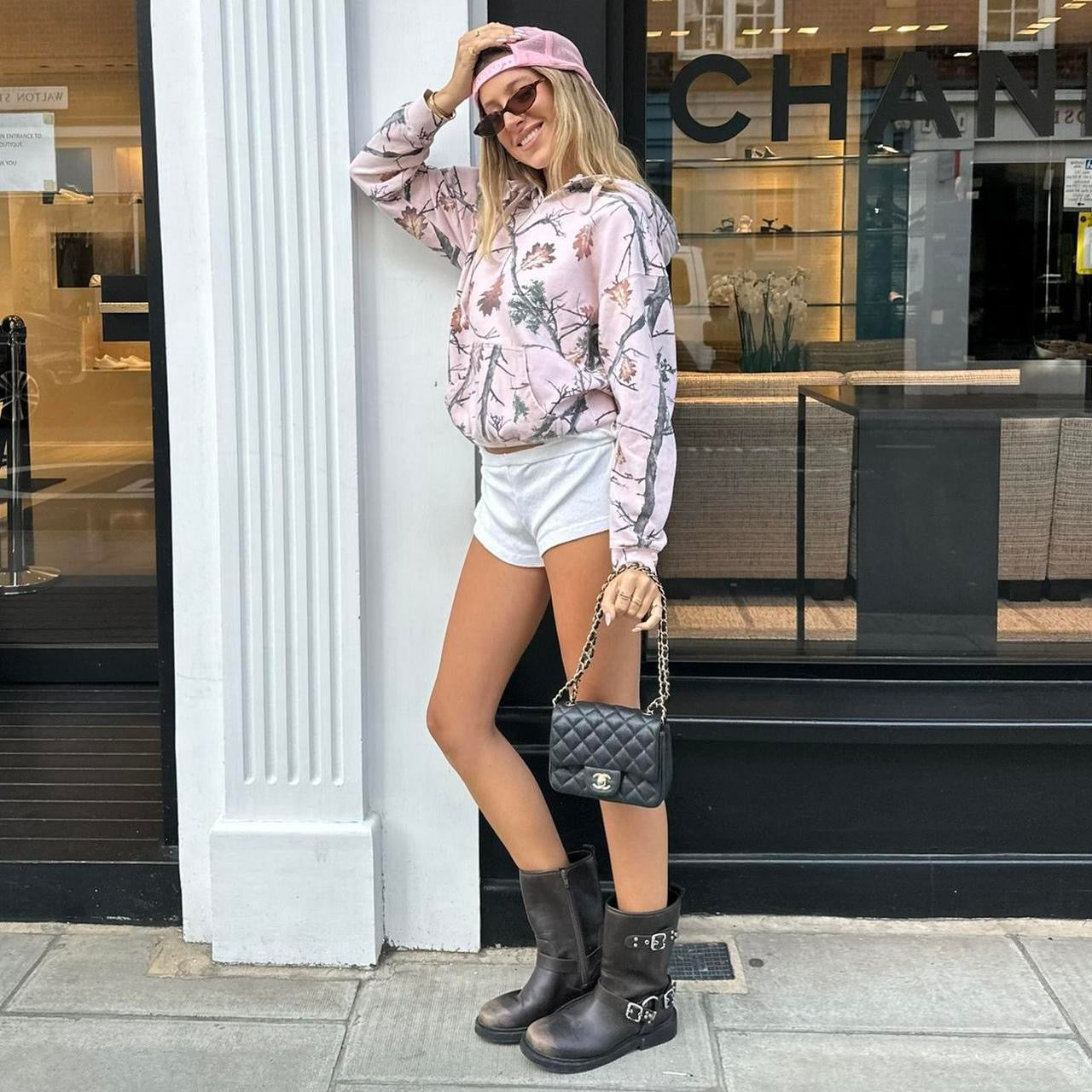 Vintage 2000’s pink camouflage hoodie