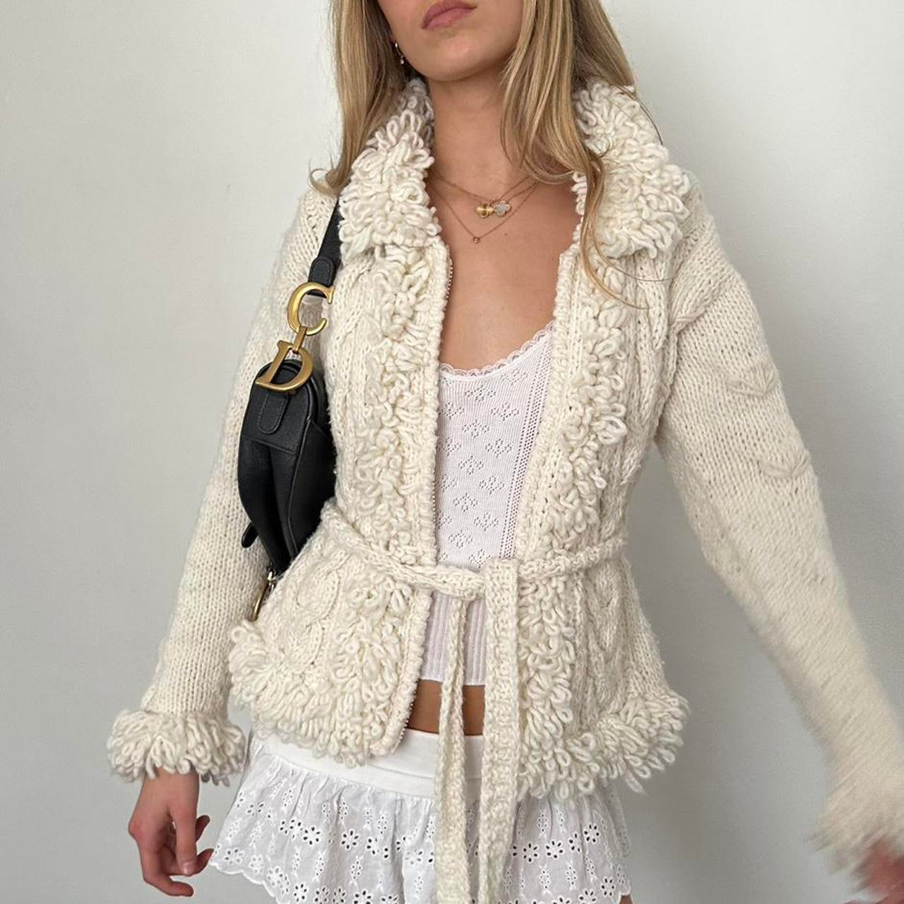 Vintage handmade design knit cardigan
