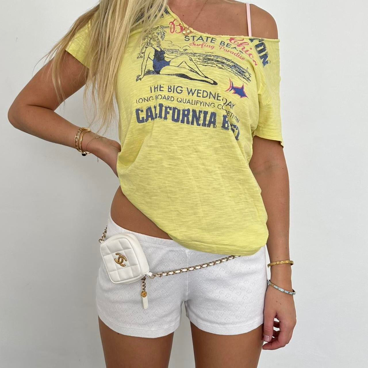 Vintage California state beach yellow vintage tee