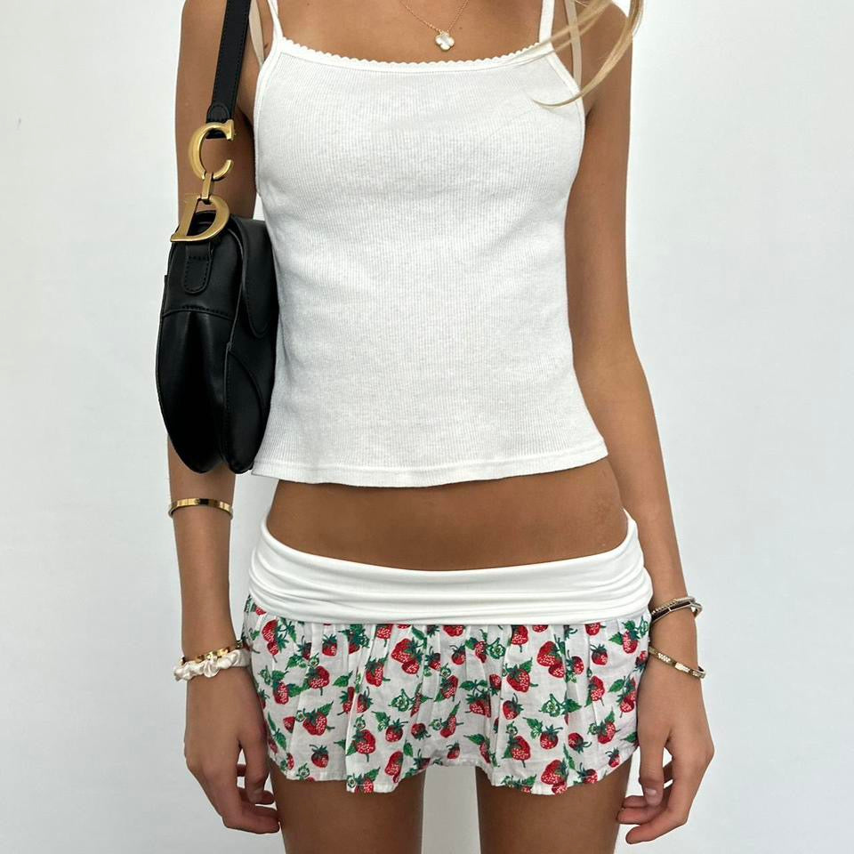 ππ½β―ππβ―πΆ π―π½ππΎπ»π πͺππΎβπΎππΆπ πͺ½ strawberry print micro mini skirt π