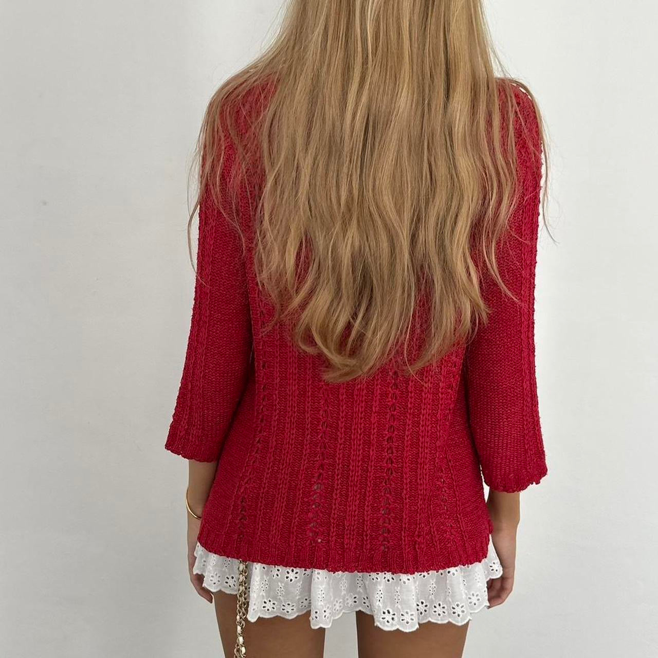 Vintage 90’s red cardigan