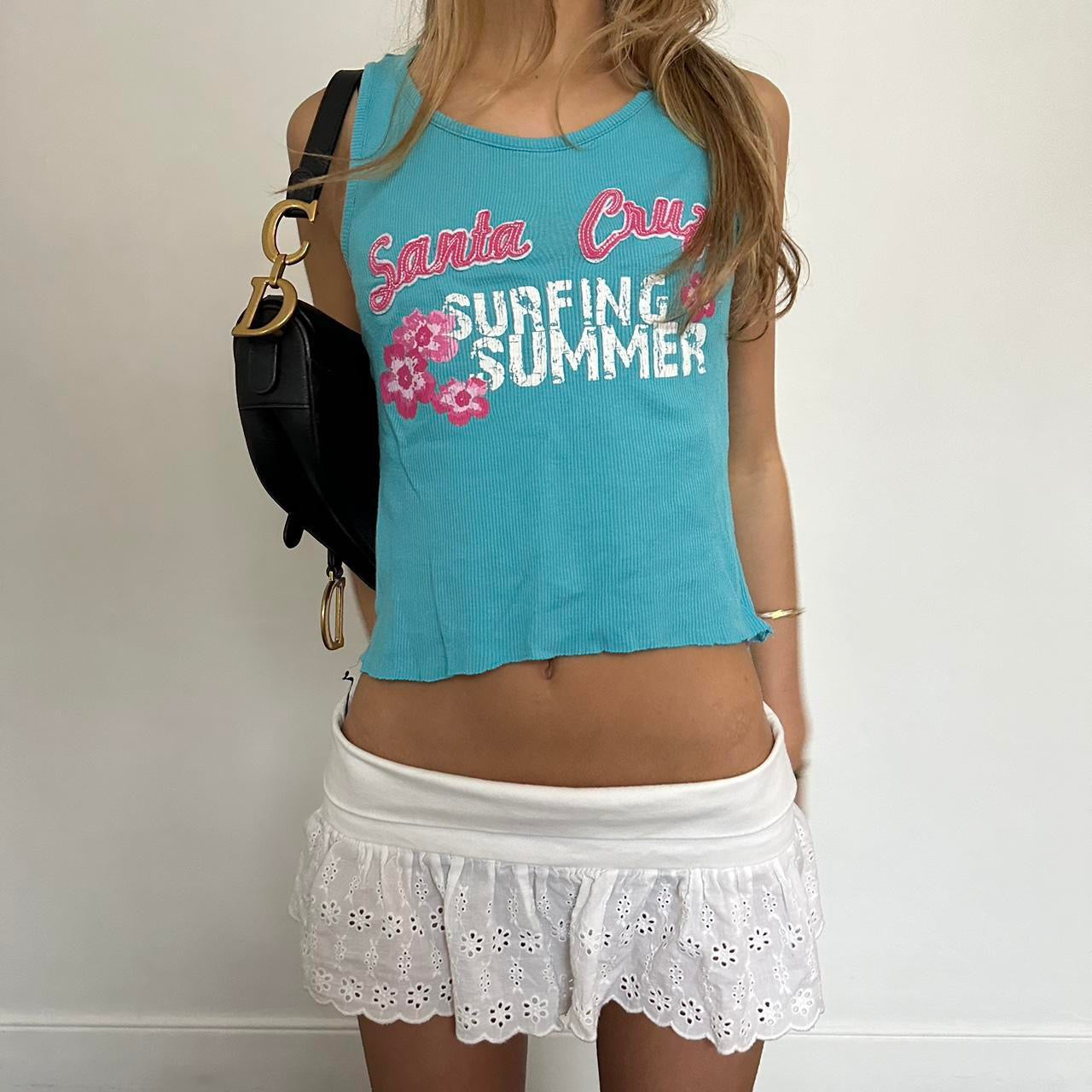 Vintage 2000ās Santa Cruz Surfing Summer blue tank top