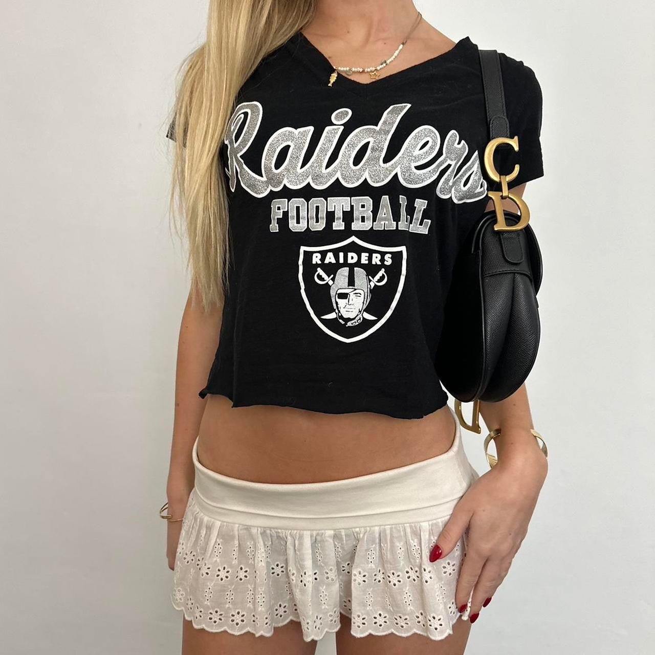 Vintage 2000’s black football baby tee