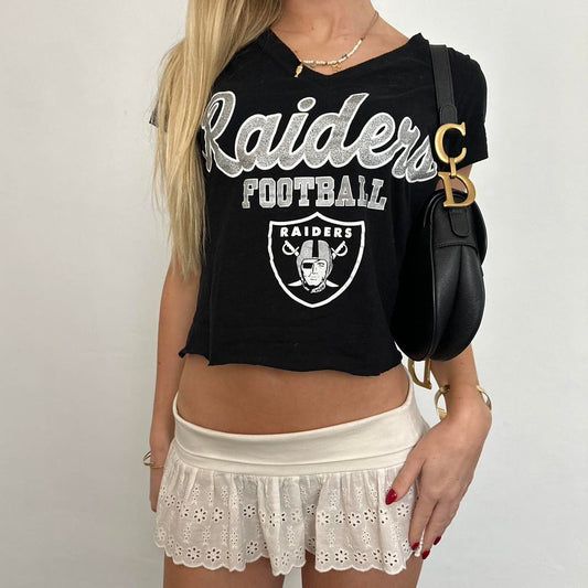 Vintage 2000’s black football baby tee