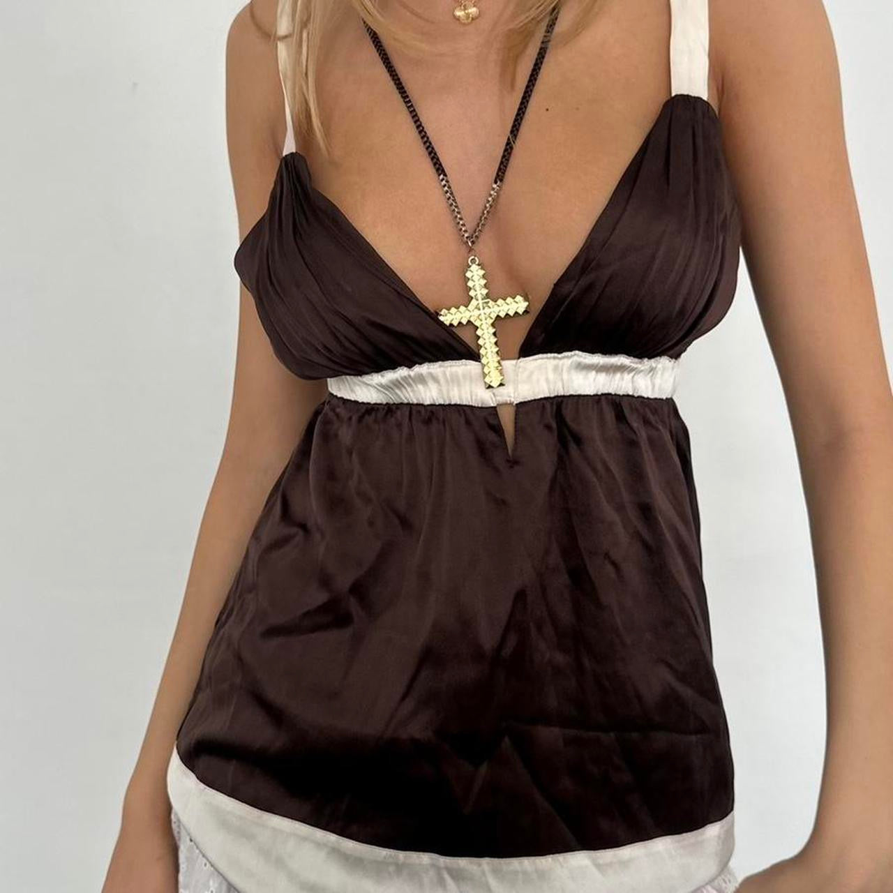 Vintage 2000’s brown silky top