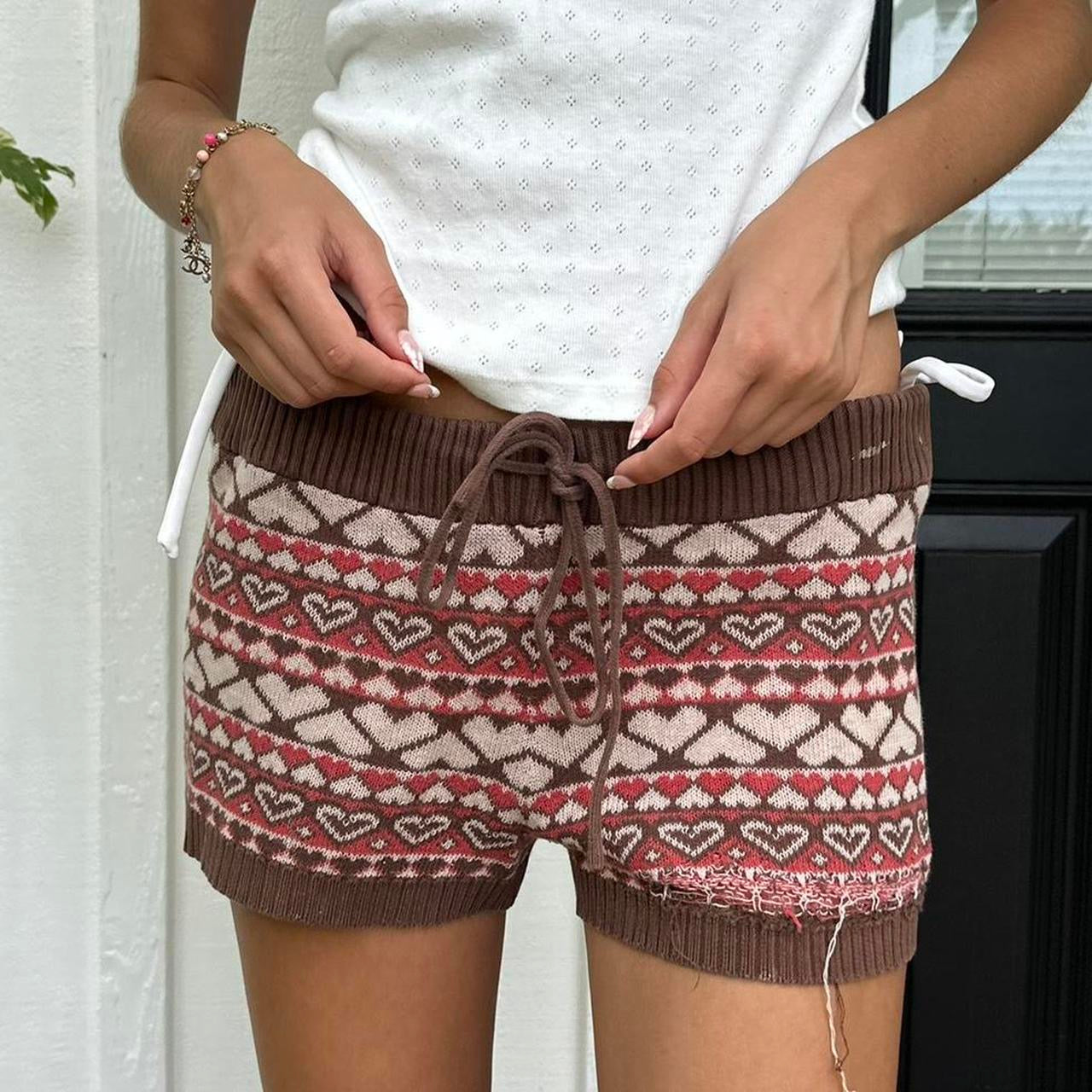 Vintage 2000s Roxy brown knitted shorts