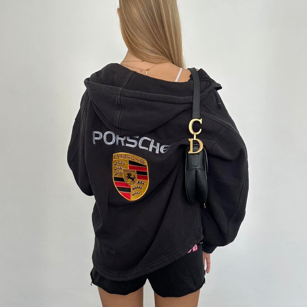 Vintage Porsche black hoodie top