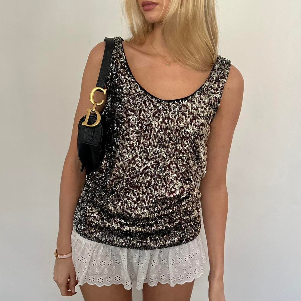 Vintage sequin cami top