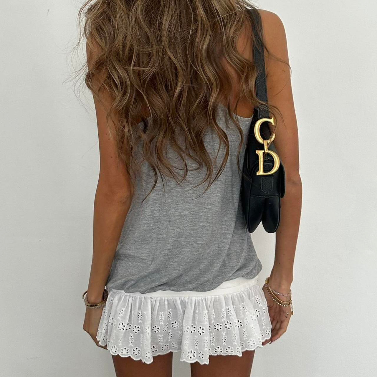 Vintage 2000’s grey sequin top