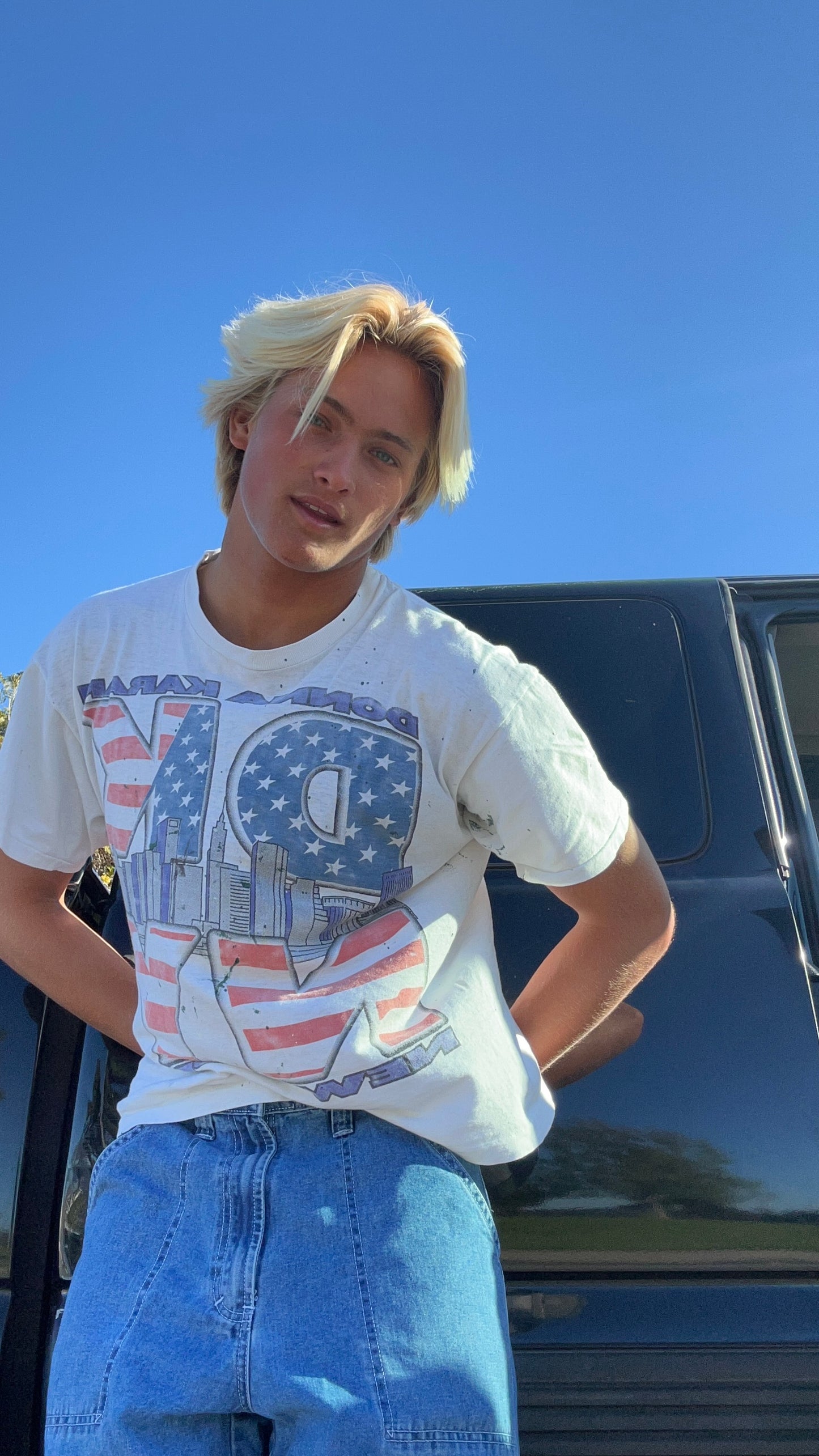 Vintage 90’s DKNY distressed tee