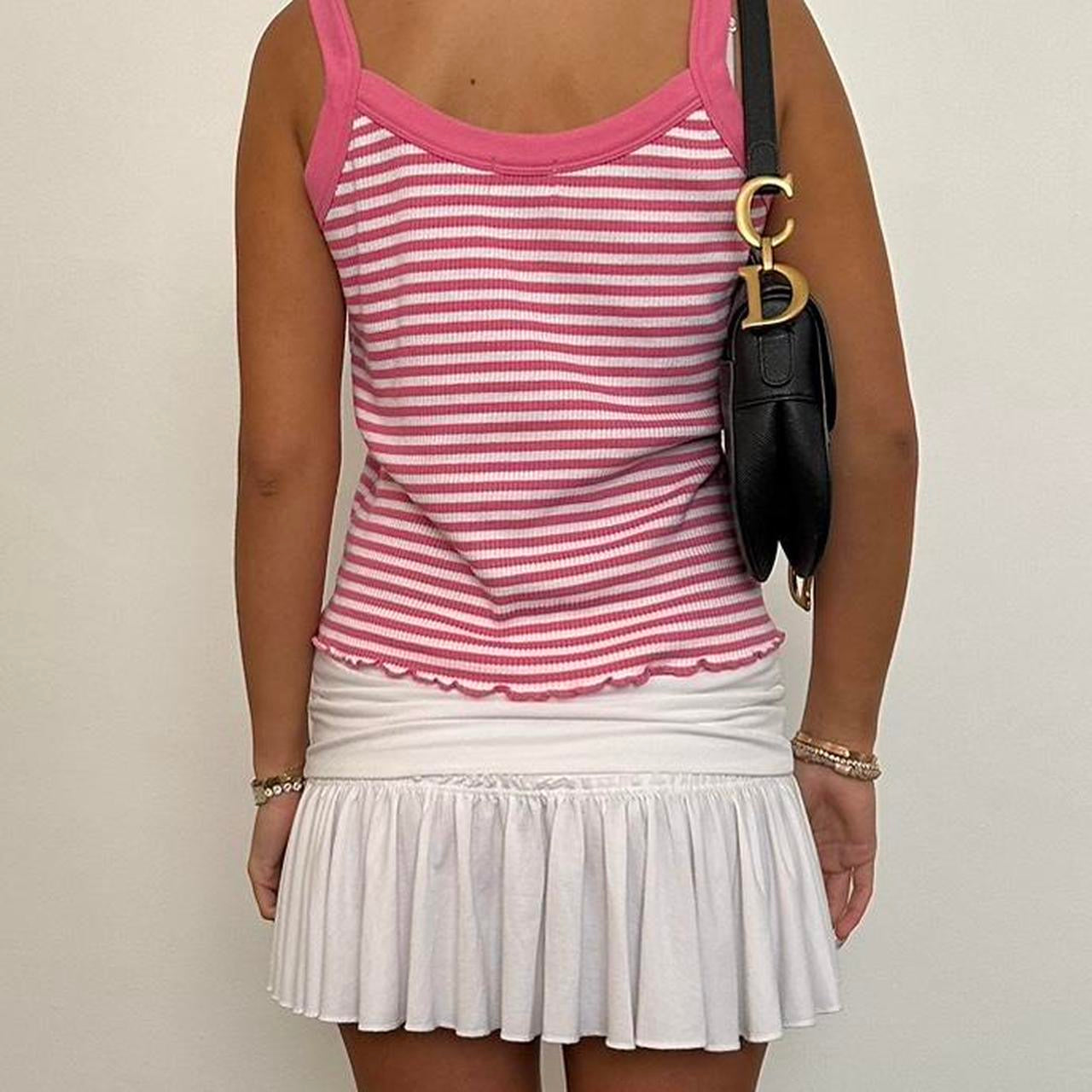 Vintage 90’s pink and white striped cami top