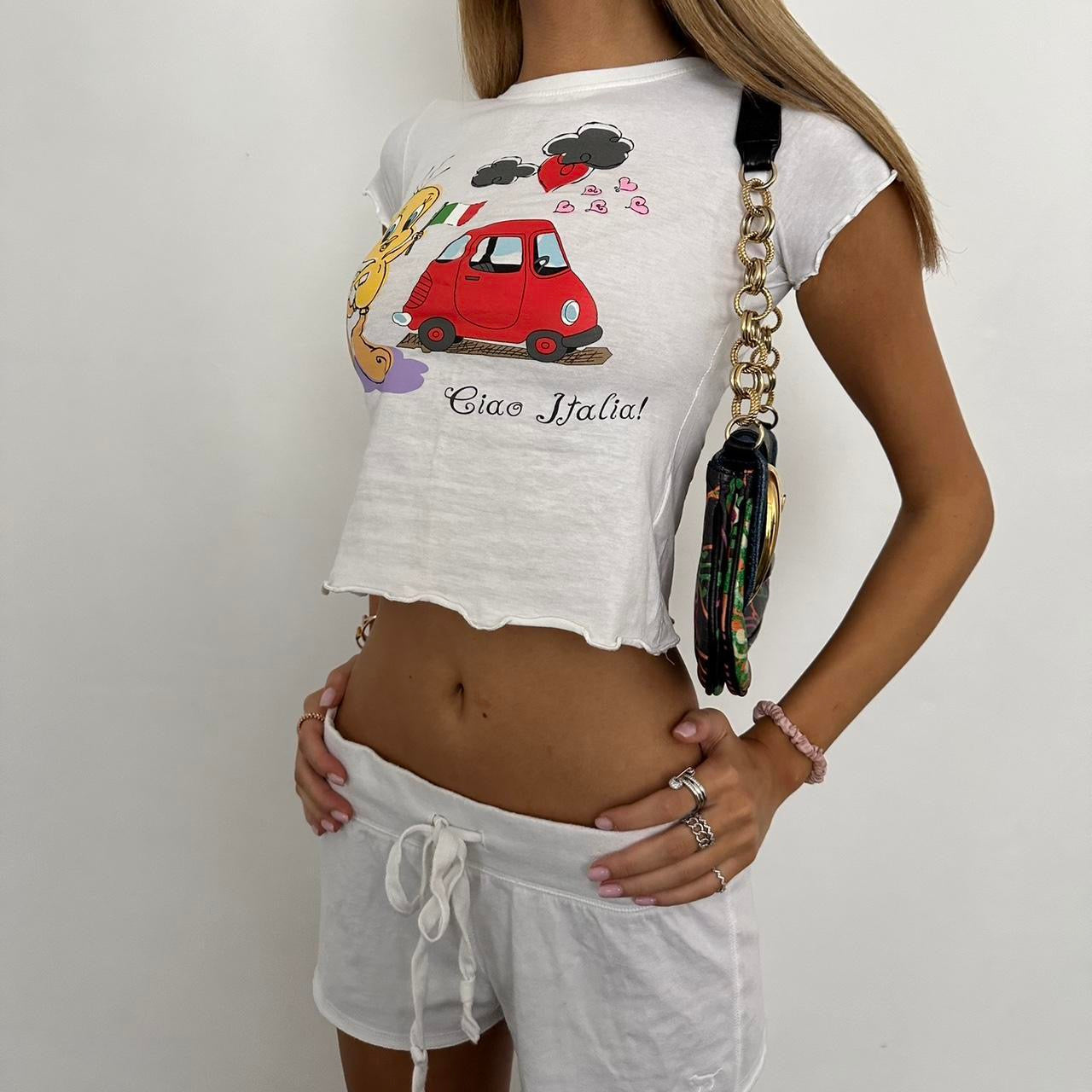 Vintage 90โs tweety ciao Italia rare baby tee ๐ฎ๐น