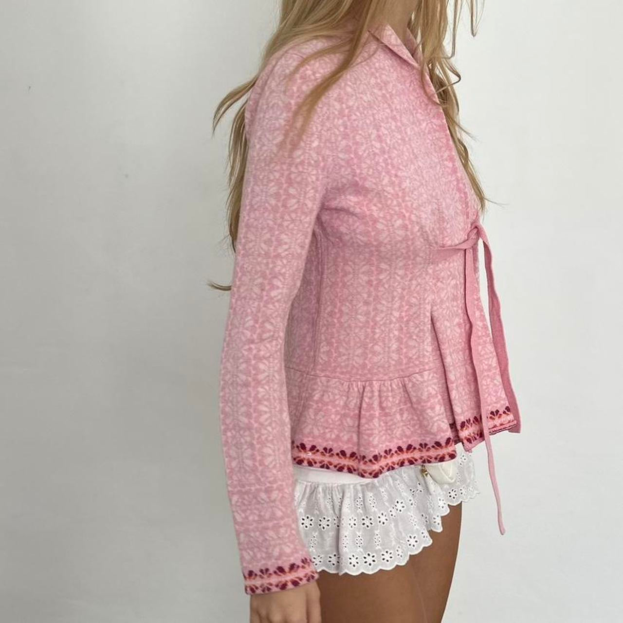 Vintage pink soft wrap cardigan