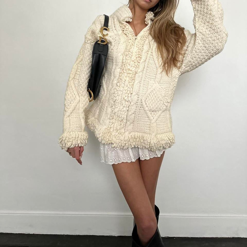Vintage 90’s cream knit cardigan jacket