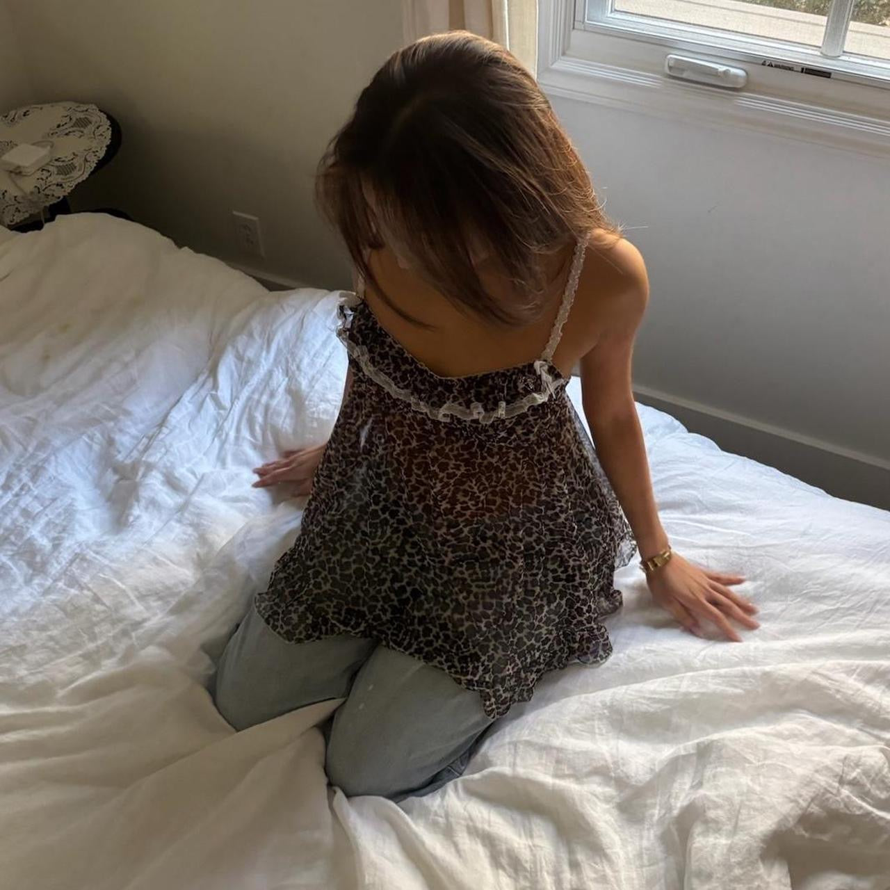 Vintage 90’s Victoria’s Secret leopard babydoll top