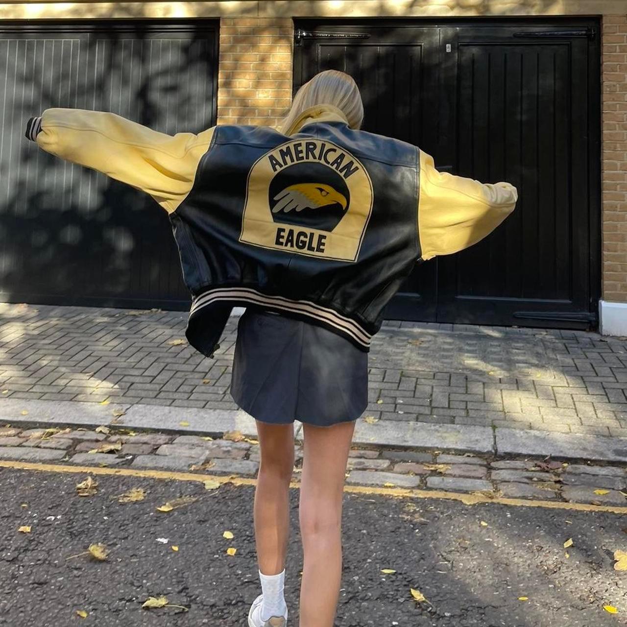 Vintage American eagle early 2000βs leather jacket π€