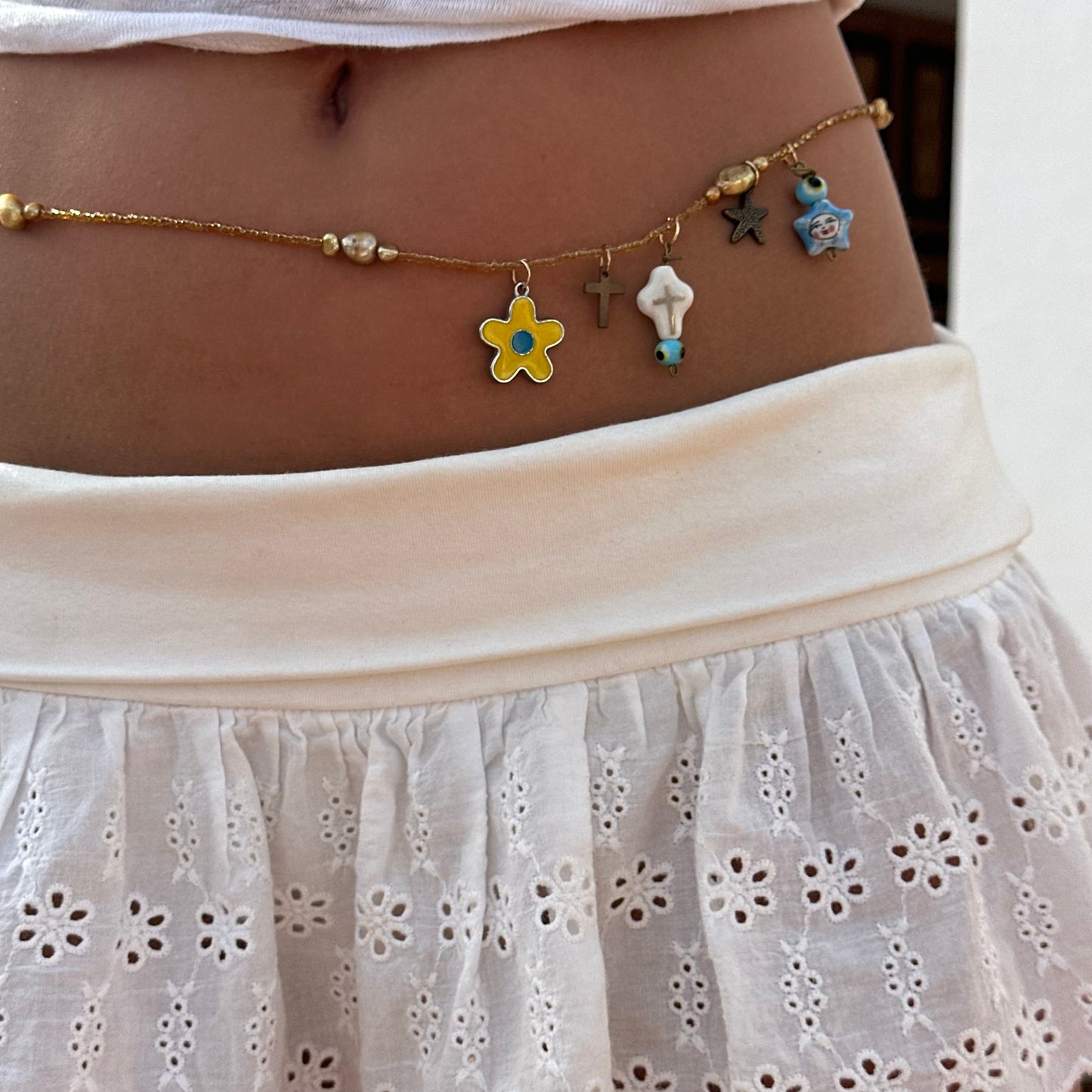 Handmade island beaded belly chain πͺΈπ
