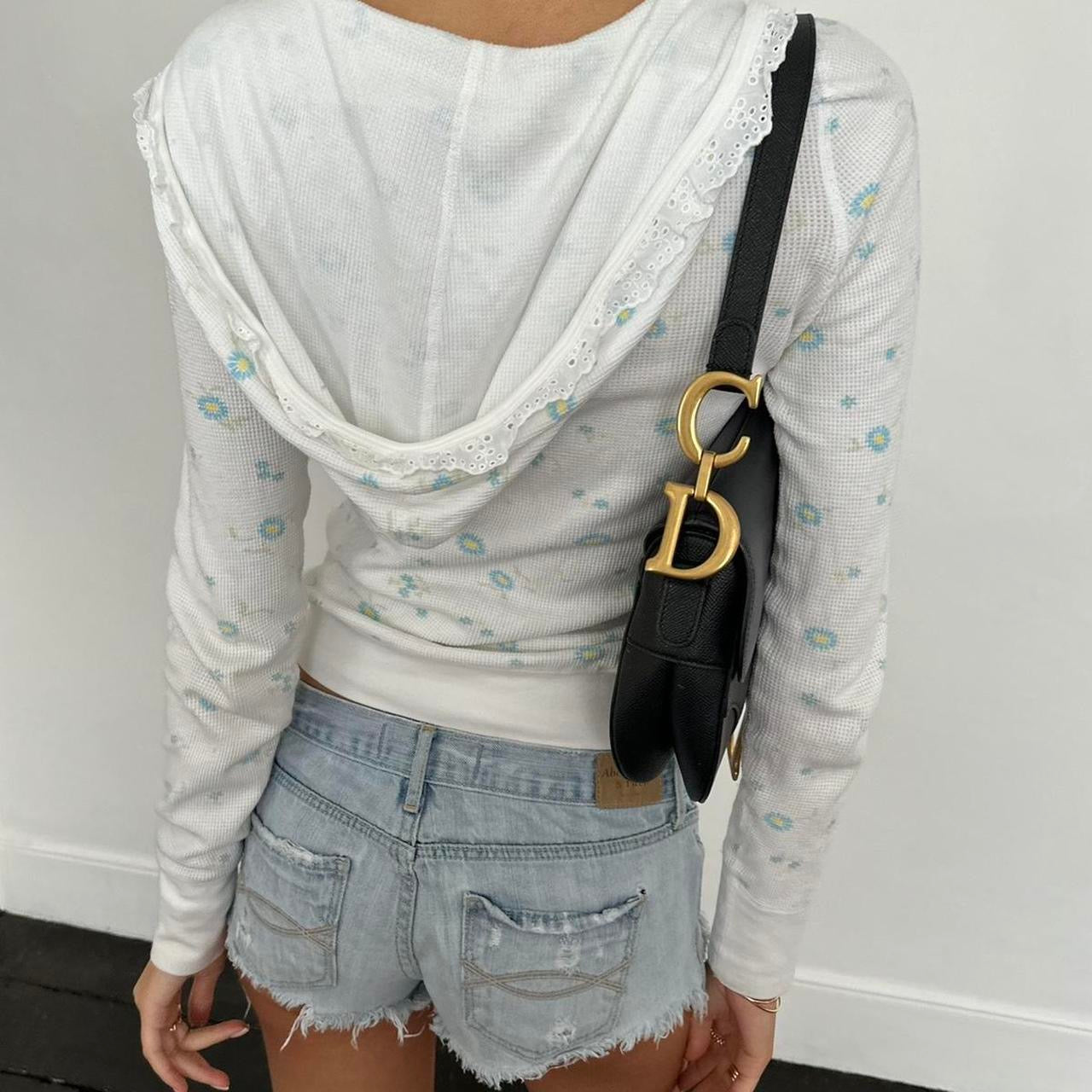Vintage 2000ās Abercrombie and Fitch blue denim micro shorts
