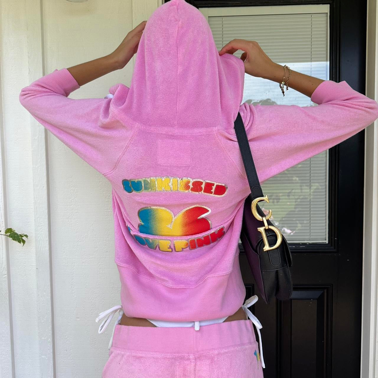 Vintage 2000’s Victoria’s Secret pink ‘Sunkissed’ hoodie top