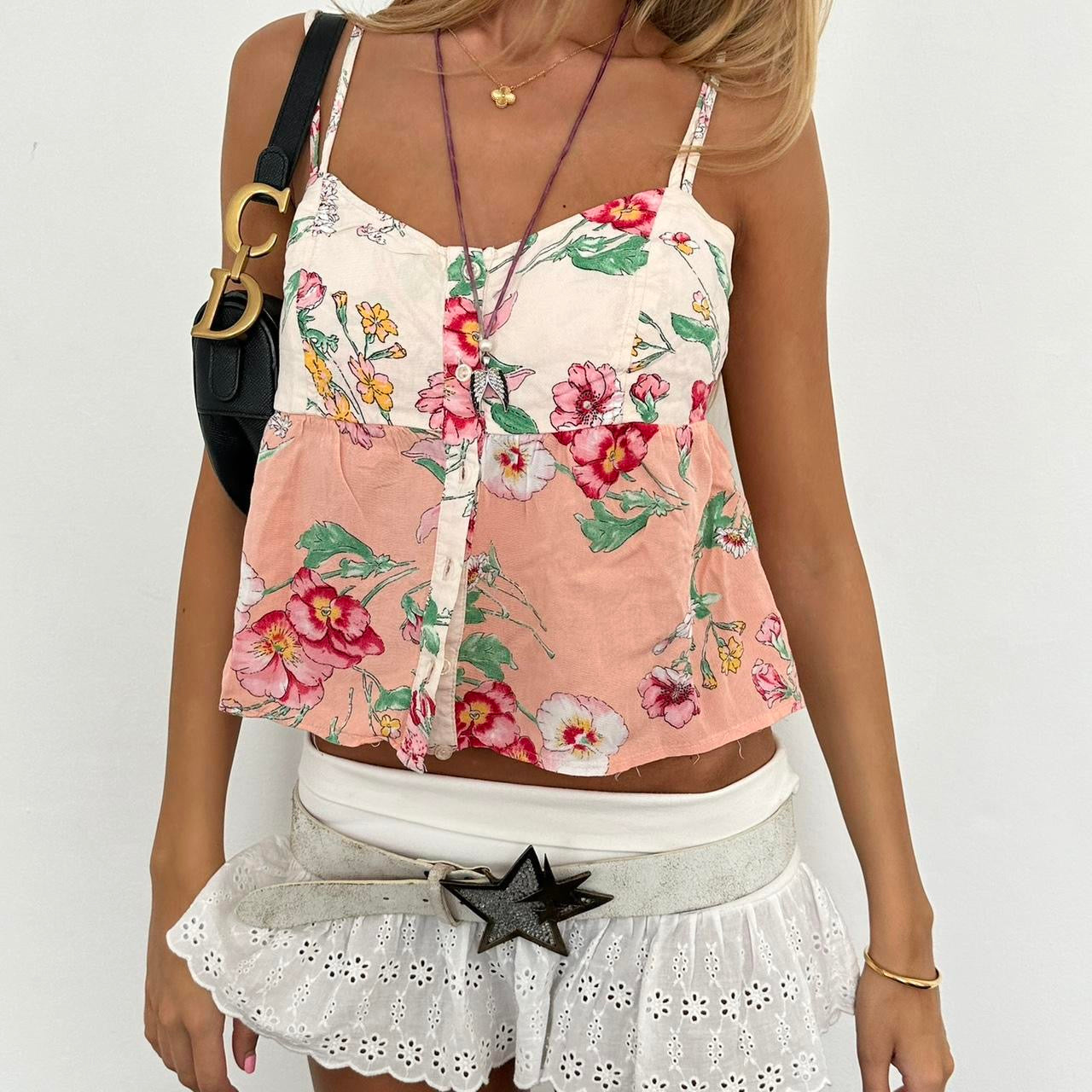 Vintage 90’s floral babydoll top