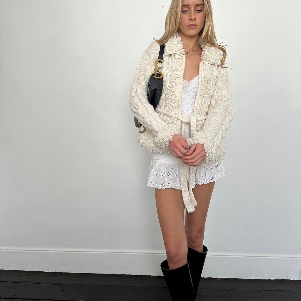 Vintage handmade design knit cardigan