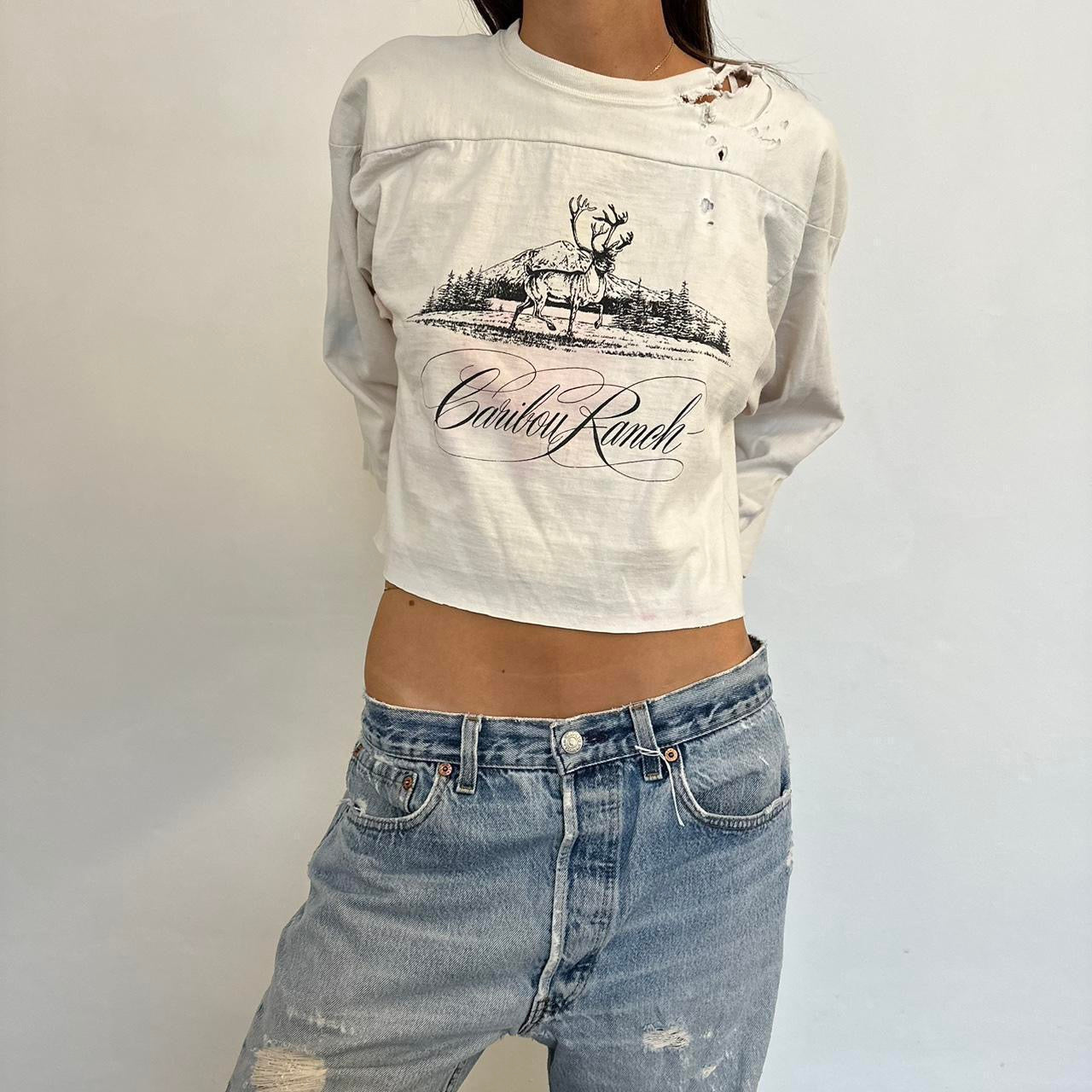 Vintage 90’s distressed deer top